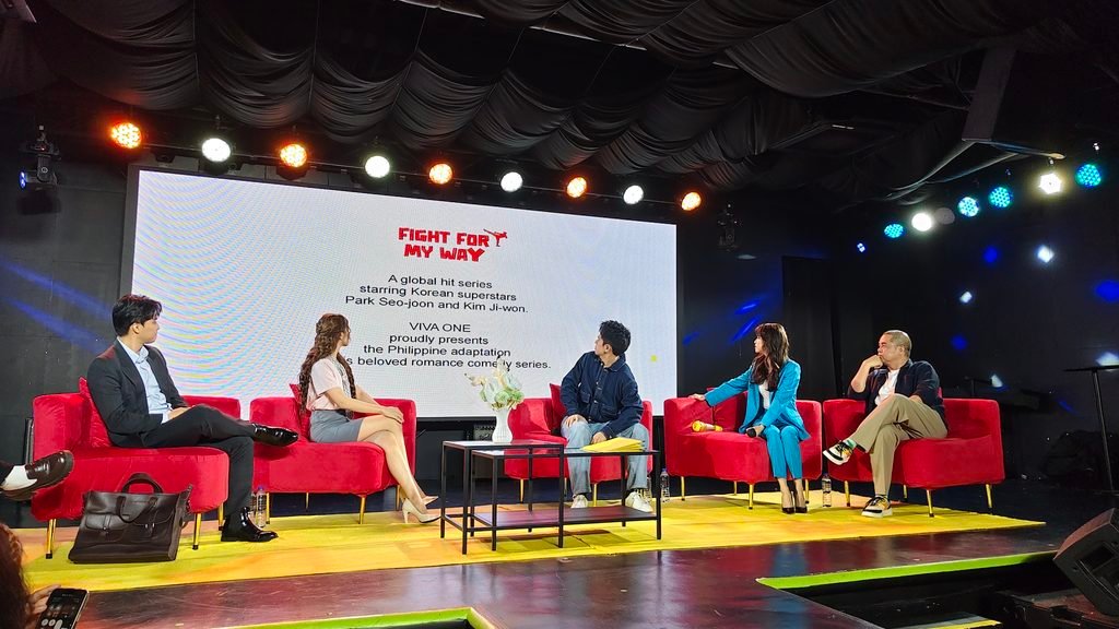 The cast and director of Fight For My Way PH during its press conference.