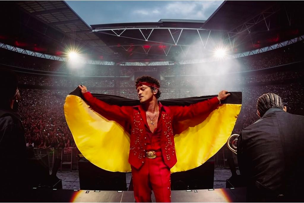 Bruno Mars during a concert. Photo courtesy of Bruno Mars’ Instagram.